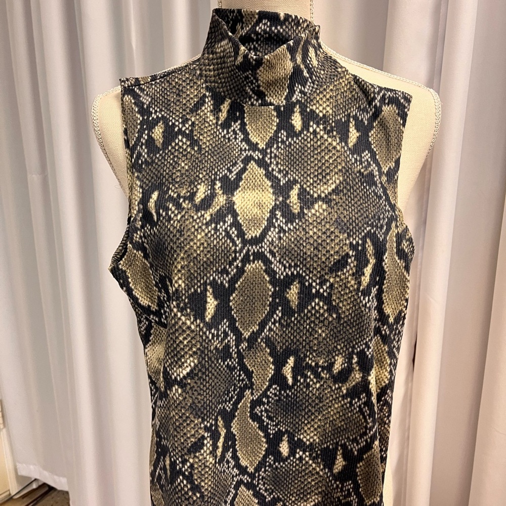No Boundaries Snake Print Top
